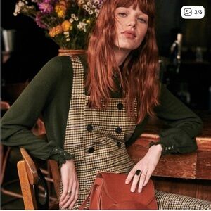 Cream Houndsooth Jumpsuit